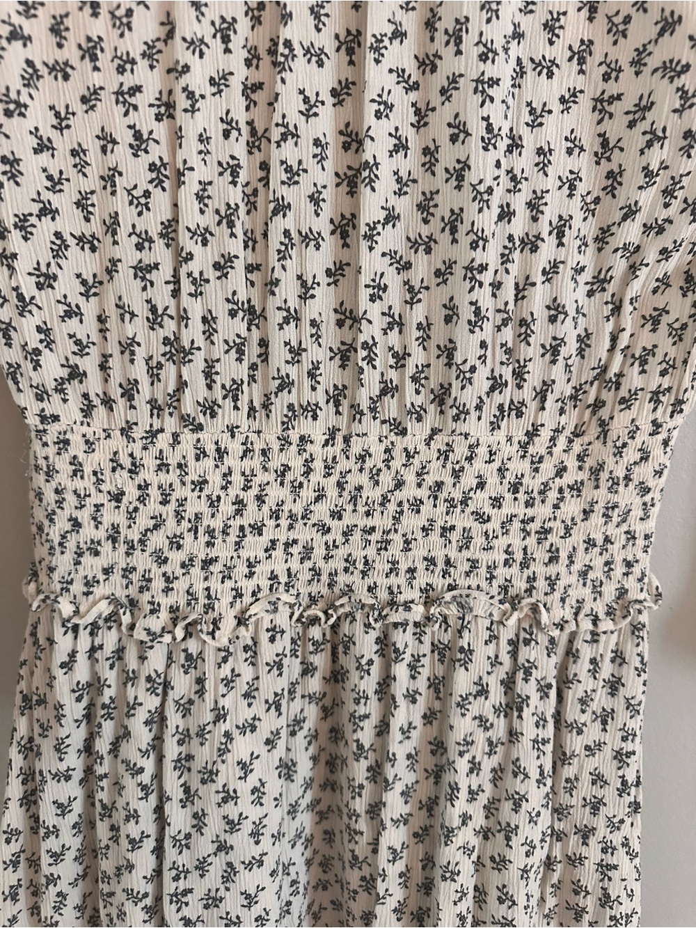 Rails Jasmine Mini Dress Petite Floral Smocked Waist Long Sleeve XS - Picture 6 of 11
